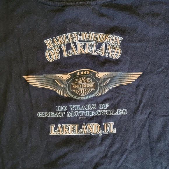 Harley Davidson 110th Anniversary V-neck T-Shirt - Picture 5 of 5